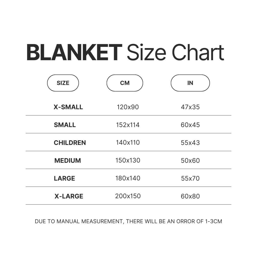 Blanket Size Chart - Binding Of Isaac Store