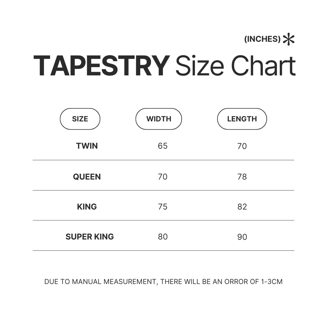 Tapestry Size Chart - Binding Of Isaac Store