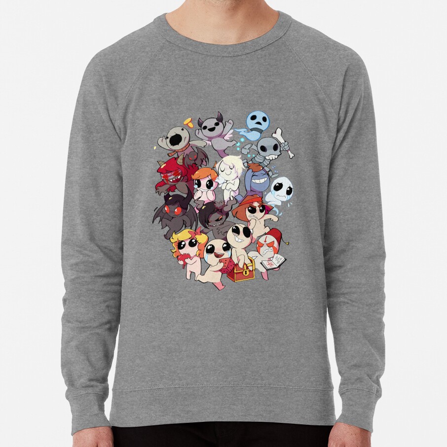 ssrcolightweight sweatshirtmensheather dark greyfrontsquare productx1000 bgf8f8f8 1 - Binding Of Isaac Store
